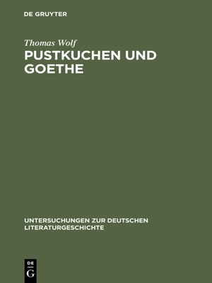 cover image of Pustkuchen und Goethe